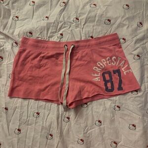 Aeropostale Coral Athletic Shorts with Logo